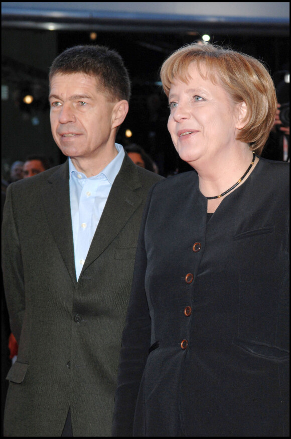 Angela Merkel et son époux Joachim Sauer au Festival du film de Berlin le 15 février 2008