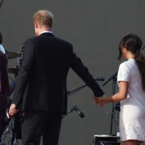 Le prince Harry et Meghan Markle - Concert Global Citizens 2021 au coeur de Central Park à New York le 25 septembre 2021. 