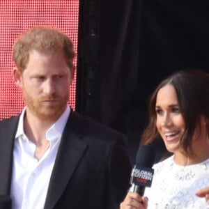 Le prince Harry et Meghan Markle - Concert Global Citizens 2021 au coeur de Central Park à New York le 25 septembre 2021. 