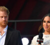 Le prince Harry, duc de Sussex et Meghan Markle sur la scène du "Global Citizen Live Festival" à Central Park à New York