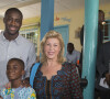 Exclusif - Yaya Touré et Dominique Ouattara - Dans le cadre de la fondation de Dominique Ouattara "Children of Africa", qui vient en aide aux enfants d'Afrique, dans les secteurs de la santé, l'éducation, le social et les centres subventionnés, de nombreuses personnalités françaises ont été invitées lors d'un week-end à Abidjan du 10 au 12 mars. Pour la journée de vendredi, les personnalités ont visité l'hôpital "Mère-Enfant" à Bingerville, avant d'assister à la remise des Grands Prix de la Fondation "Children of Africa". Le 11 mars 2016 © Olivier Borde / Bestimage