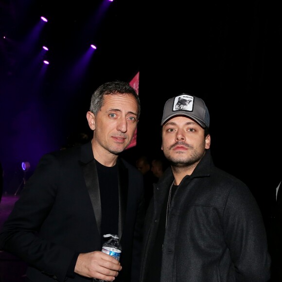 Gad Elmaleh et Kev Adams - Grande soirée de la solidarité de l'Appel national pour la Tsedaka, autour du parrain Tsedaka 2018 Gad Elmaleh, au palais des Congrés à Paris, France, le 17 décembre 2018.