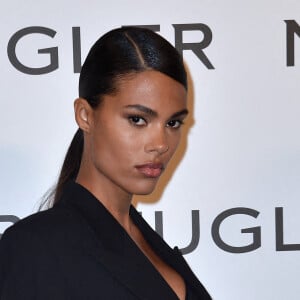 Tina Kunakey - Photocall de l'exposition "Thierry Mugler : couturissime" au Musée des Arts Décoratifs (MAD) à Paris. Le 28 septembre 2021.