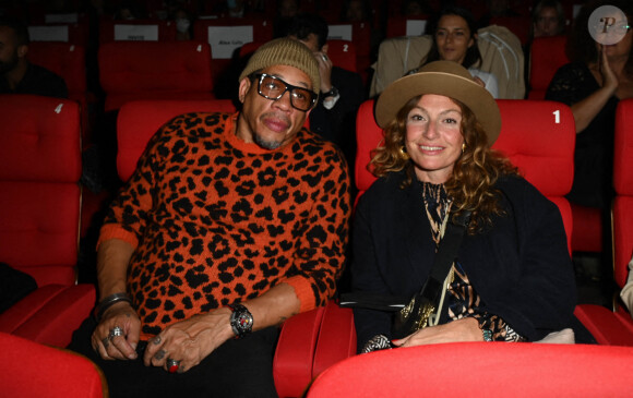 Exclusif - JoeyStarr, Aurélie Saada - Avant-première française du film "La vengeance au triple galop" au Cinéma Gaumont Champs-Elysées à Paris le 28 septembre 2021. © Coadic Guirec/Bestimage