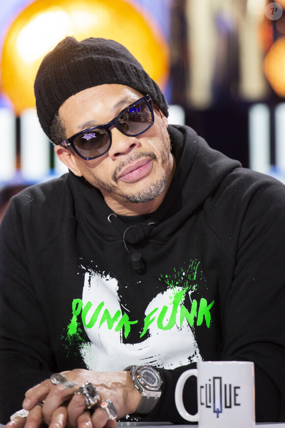 Exclusif - JoeyStarr - Enregistrement de l'émission "Clique" présentée par M. Achour sur Canal Plus à Issy-les-Moulineaux le 9 mars 2020. © Jack Tribeca/Bestimage