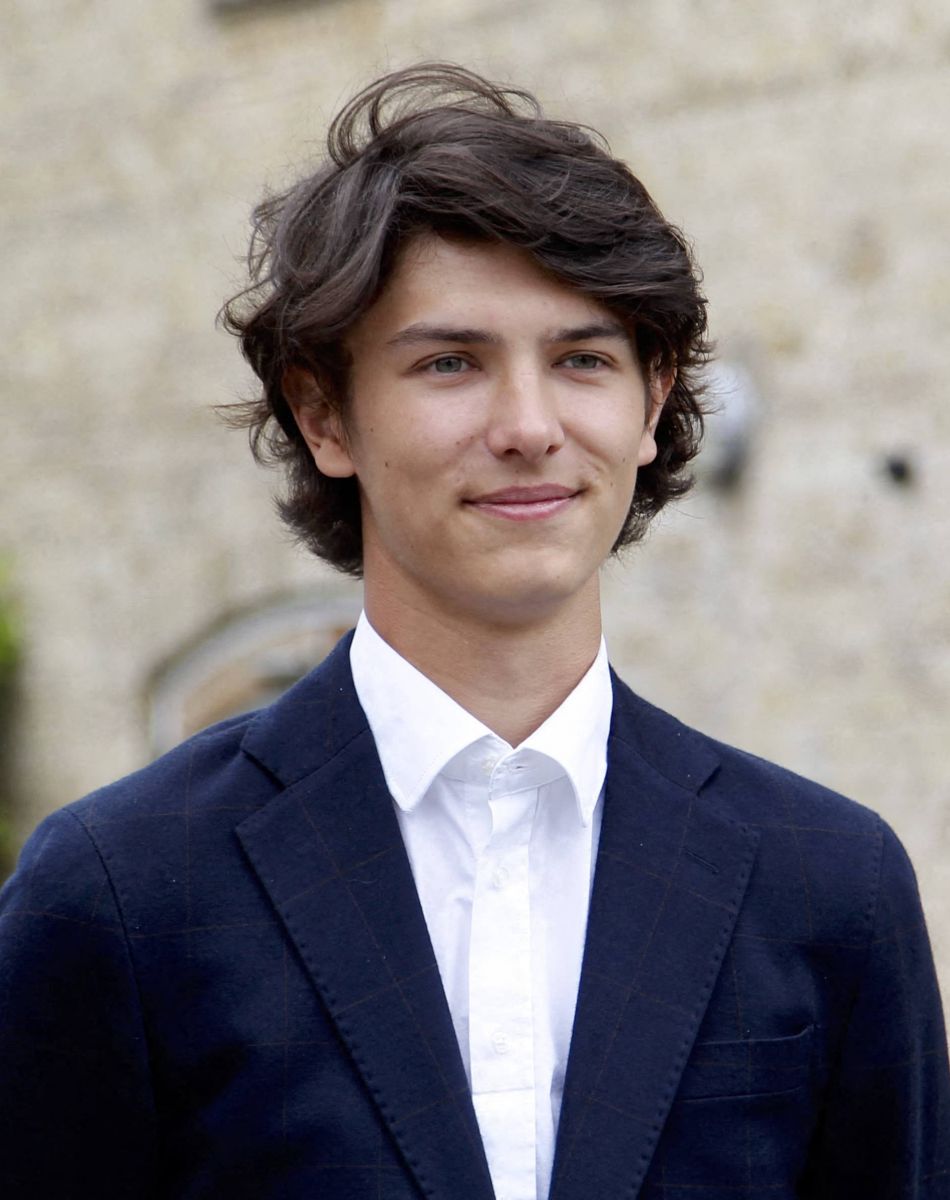 Le prince Nikolai de Danemark lors de la cérémonie de remise des diplômes pour son frère le prince Felix, au gymnase Gammel Hellerup à Hellerup, le 23 juin 2021.