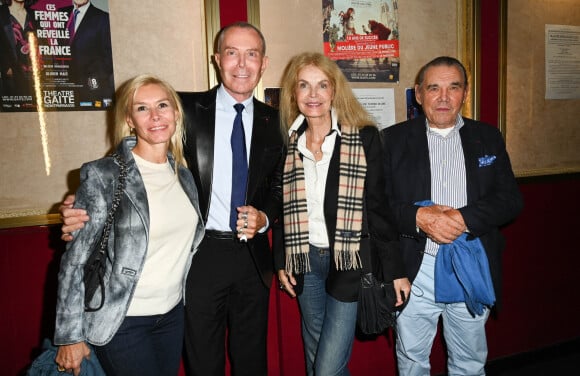 Exclusif - Axelle Marine, Jean-Claude Jitrois, Cyrielle Clair et son mari Michel Corbière - Générale de la pièce "Ces Femmes qui ont réveillé la France" au théâtre Gaité Montparnasse à Paris le 20 septembre 2021. © Coadic Guirec/Bestimage 