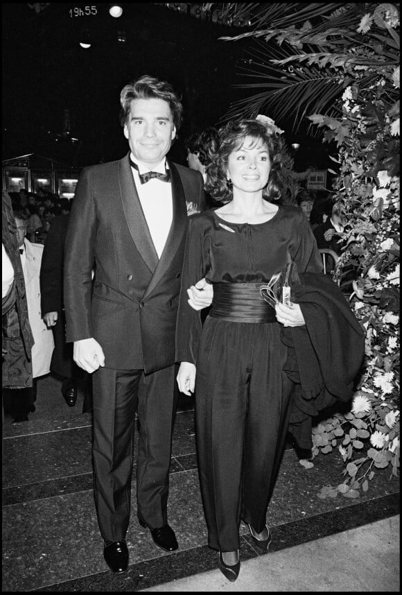Archives - Bernard Tapie et sa femme Dominique à la soirée des 7 d'Or en 1985