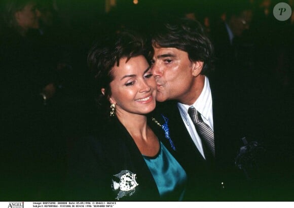 Archives - Bernard Tapie et sa femme Dominique au Festival de Venise en 1996