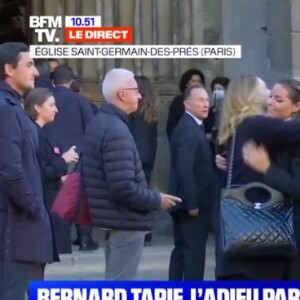 Sophie Tapie à la messe hommage pour Bernard Tapie, à Paris, le 6 octobre 2021.