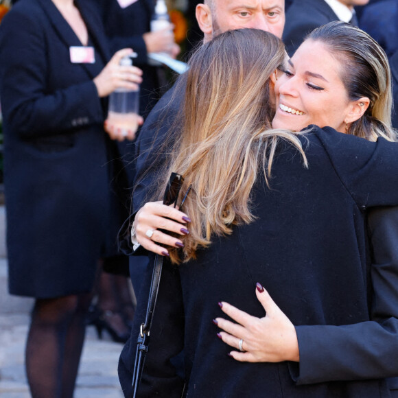 Sophie Tapie - Messe funéraire en hommage à Bernard Tapie en l'église Saint-Germain-des-Prés à Paris. Le 6 octobre 2021. © Jacovides-Moreau / Bestimage