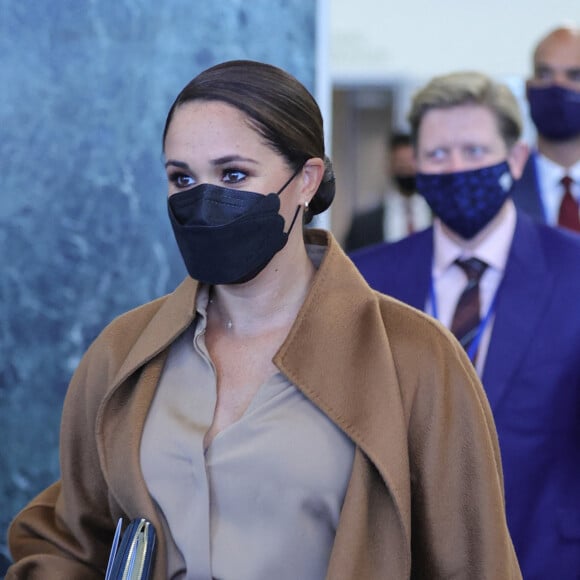 Meghan Markle lors d'un rendez-vous avec le secrétaire général des Nations Unies à New York le 25 septembre 2021. © Luiz Rampelotto/ZUMA Press Wire / Bestimage