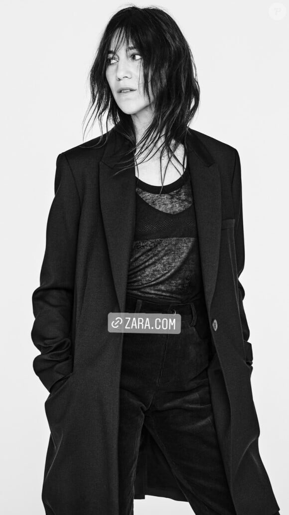 Charlotte Gainsbourg dévoile une nouvelle collection capsule pour Zara, octobre 2021.