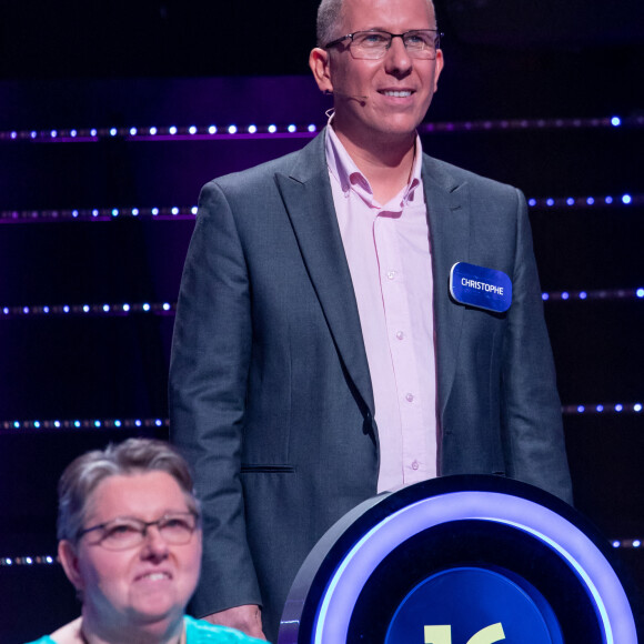 Exclusif - Christophe Spalony (Questions pour un champion), Colette Nocon (Questions pour un champion) - Enregistrement de l'émission "Le Quiz des Champions" présentée par Cyril Féraud, et diffusée le 9 octobre à 21h05 sur France 2 © Cyril Moreau / Bestimage