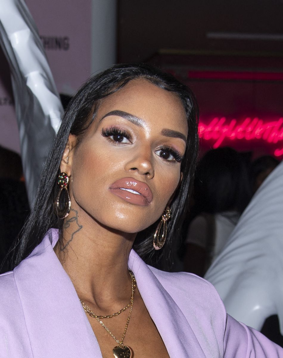 Exclusif - Fanny Neguesha lors de l'ouverture du tout nouveau showroom parisien PrettyLittleThing parrainée par Sananas, rue Saint-Florentin dans le 8ème arrondissement de Paris, France, le 3 mars 2020, en marge de la semaine de la mode de Paris. © Pierre Perusseau/Bestimage