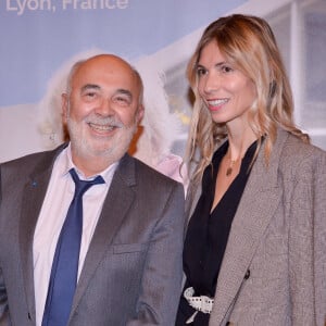 Gerard Jugnot et sa femme Patricia Campi lors de la cérémonie hommage à Bertrand Tavernier, à Lyon.