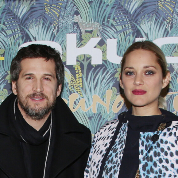 Guillaume Canet et sa compagne Marion Cotillard - Dîner de gala de la fondation Akuo au cabaret Lido, à Paris. Le 17 janvier 2018. © Denis Guignebourg/Bestimage