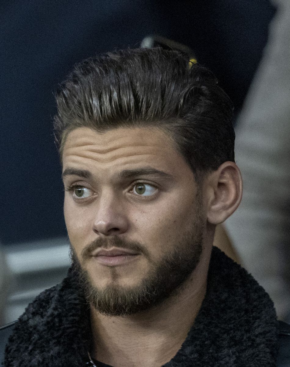 Rayane Bensetti au match de football ligue 1 Uber Eats PSG - Montpellier (2-0) au Parc des Princes à Paris