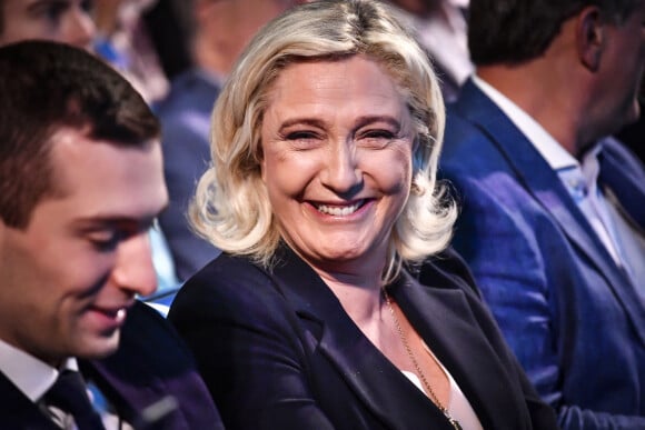 Jordan Bardella / Marine Le Pen lors du congrès du Rassemblement National (RN) à Perpignan, France, le 4 juillet 2021. © Thierry Breton/Panoramic/Bestimage 
