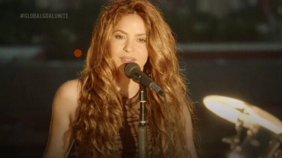 Shakira chante "Sale el Sole" lors du concert évènement "Global Goal: Unite for Our Future".