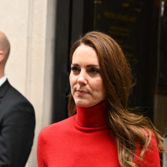 Catherine (Kate) Middleton, duchesse de Cambridge, marraine du Forward Trust, arrive à un événement organisé par le trust pour lancer la campagne "Agir contre la toxicomanie" de l'organisme de bienfaisance à Londres, Royaume Uni, le 19 octobre 2021.
