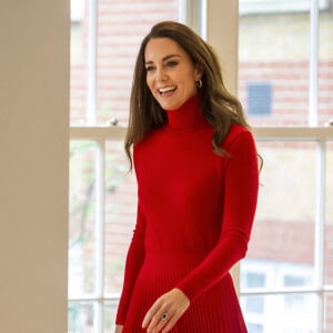 Catherine (Kate) Middleton, duchesse de Cambridge, marraine du Forward Trust, arrive à un événement organisé par le trust pour lancer la campagne "Agir contre la toxicomanie" de l'organisme de bienfaisance à Londres, Royaume Uni, le 19 octobre 2021. 