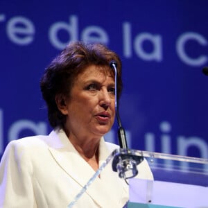 Roselyne Bachelot-Narquin, Minstre de la Culture - Photocall avec les intervenants du Grand débat lors du Festival de la Fiction de La Rochelle. Le 17 septembre 2021 © Jean-Marc Lhomer / Bestimage
