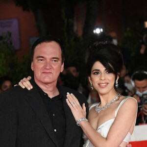 Quentin Tarantino et sa femme Daniella Pick - Soirée spéciale Quentin Tarantino lors de la 16e édition du Festival du Film de Rome, le 19 octobre 2021.