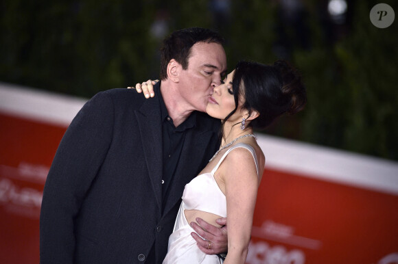 Quentin Tarantino et sa femme Daniela Pick - Soirée spéciale Quentin Tarantino lors de la 16e édition du Festival du Film de Rome, le 19 octobre 2021. @ Rocco Spaziani/UPI/ABACAPRESS.COM