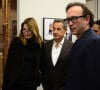 Exclusif - Vincent Pérez, Carla Bruni et Nicolas Sarkozy. - Vernissage de l'exposition photo de Vincent Pérez à Paris à la Galérie Cinéma rue Saint Claude. Paris, le 08 Janvier 2015.