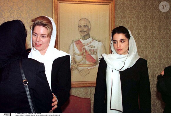 Rania de Jordanie et la reine mère Noor en 1999