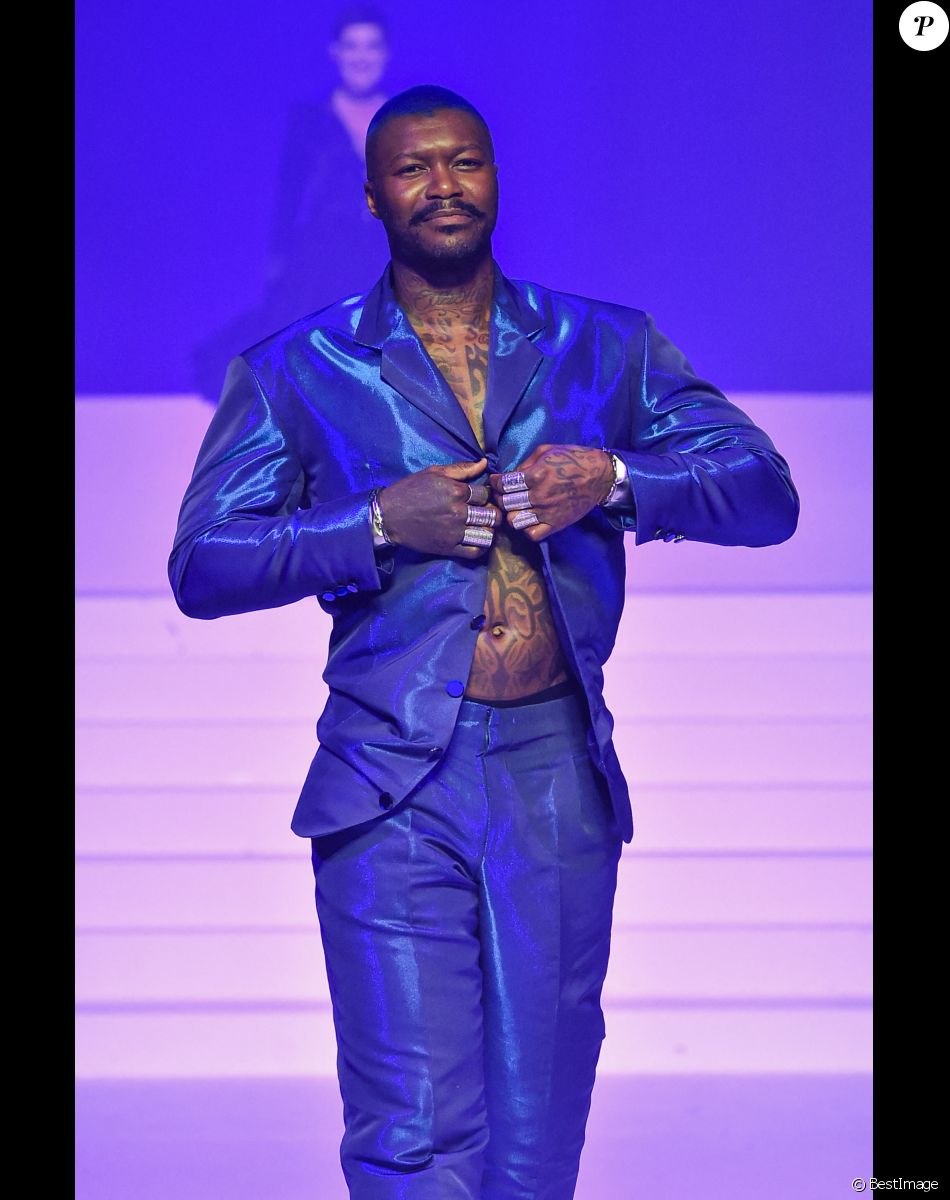 Djibril Cissé - Défilé de mode Haute-Couture printemps-été 2020 "Jean Paul Gaultier" à Paris. Le 22 janvier 2020.