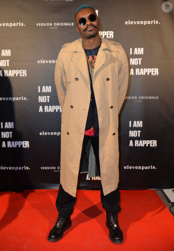 Djibril Cissé lors de la soirée de lancement de la collection capsule "I'm not a rapper" de la marque Elevenparis (Eleven Paris) à Paris, France, le 11 avril 2019. © Veeren/Bestimage