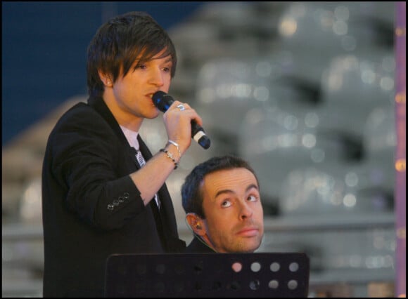 Quentin Mosimann et Matthieu Gonet - Show "Milka rêve de neige" au Stade de France.