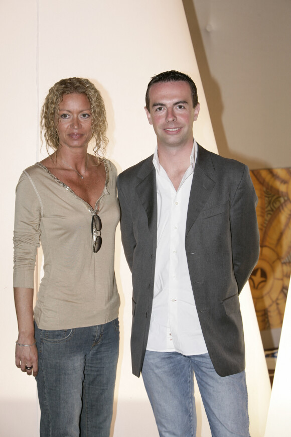 Archives - Raphaëlle Ricci et Matthieu Gonet lors de la conférence de presse de rentrée de TF1 à Paris, le 29 août 2005. © Frédéric Piau/Bestimage