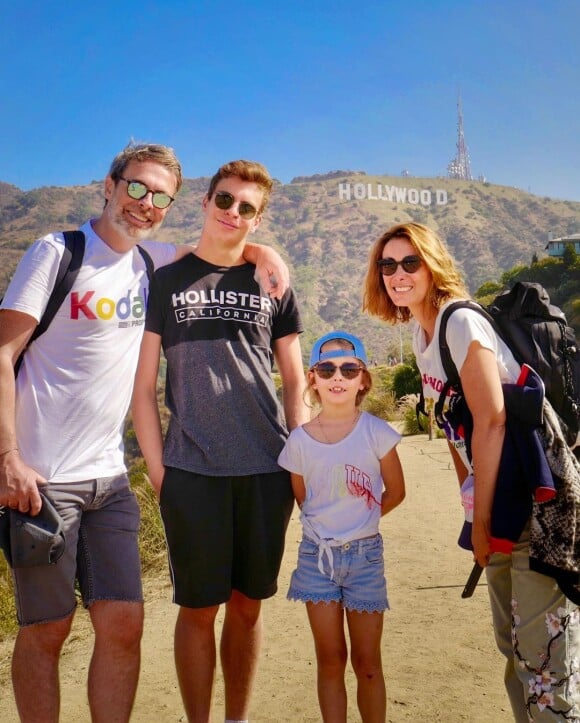 Matthieu Gonet, sa compagne Lise Orivel, leur fils Alexandre et leur fille Lou. Instagram. Le 13 août 2019.