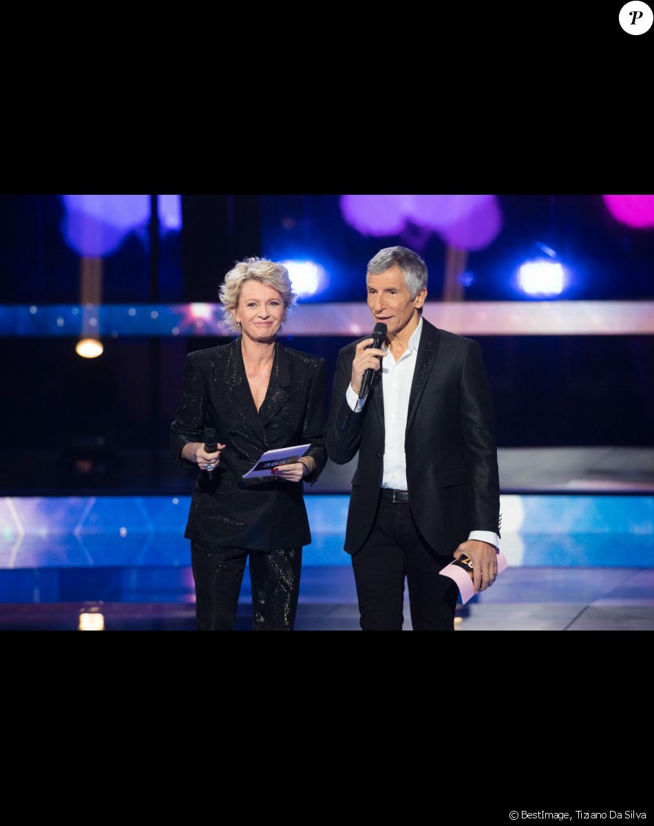 Sophie Davant, Nagui - Deuxième jour de la 33ème édition du Téléthon au Parc de la Villette à Paris le 7 décembre 2019. © Tiziano Da Silva/Bestimage