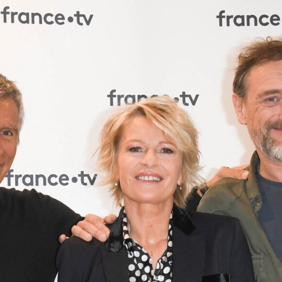 Nagui, Sophie Davant et Jean-Paul Rouve - Conférence de presse du Téléthon 2019 dans les locaux de France Télévision à Paris le 4 novembre 2019. © Coadic Guirec/bestimage