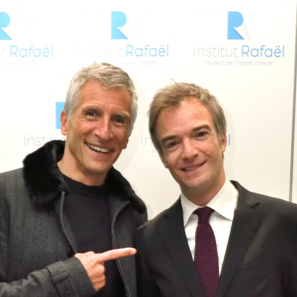 Nagui et Jonathan Lambert - 2ème Gala caritatif de l'Institut Rafaël "Maison de l'après Cancer" au Pavillon d'Armenonville à Paris le 4 avril 2019. © Erez Lichtfeld/Bestimage 