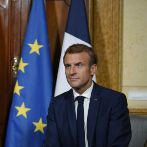 Le président de la République française, Emmanuel Macron rencontre le président des Etats-Unis, Joe Biden à la Villa Bonaparte à Rome, Italie, le 29 octobre 2021, en marge du sommet du G20. © Eliot Blondet/Pool/Bestimage