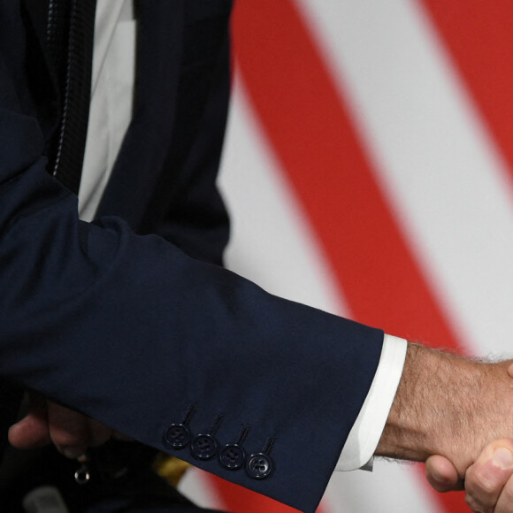 Le président de la République française, Emmanuel Macron rencontre le président des Etats-Unis, Joe Biden à la Villa Bonaparte à Rome, Italie, le 29 octobre 2021, en marge du sommet du G20. © Eliot Blondet/Pool/Bestimage