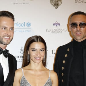 Christian Millette, Denitsa Ikonomova, Maxime Dereymez - Photocall de la 10ème édition du "Global Gift Gala 2021" à l'hôtel Four Seasons Hotel George V à Paris le 30 octobre 2021. © Marc Ausset Lacroix/Bestimage