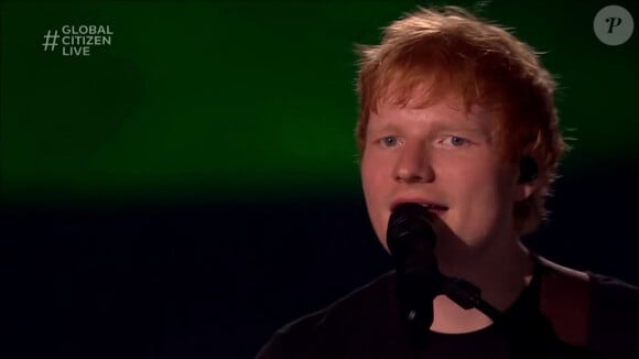 Ed Sheeran - Les personnalités se mobilisent pour la planète et contre la pauvreté en participant au concert "Global Citizen Live" dans différentes villes du monde. Le 26 septembre 2021.