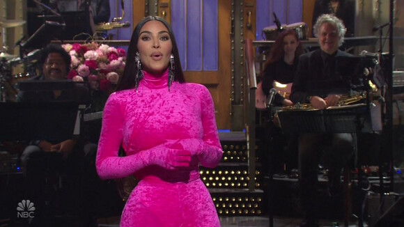Kim Kardashian dans l'émission "Saturday Night Live". Le 9 octobre 2021