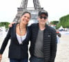 Vanille Clerc et Guillaume Canet assistent au Longines Paris Eiffel Jumping au Champ de Mars, le 27 juin 2021. © Veeren / Bestimage
