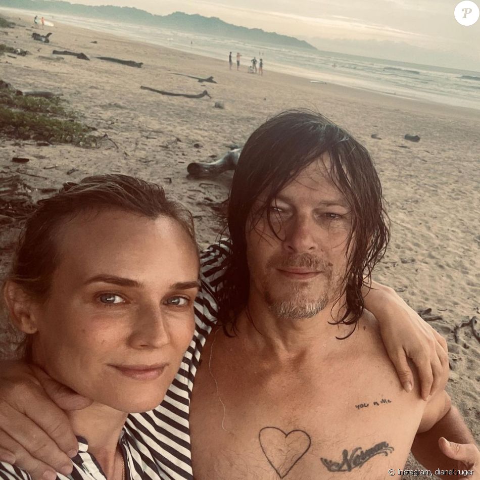 Diane Kruger et son compagnon Norman Reedus sur Instagram, juillet 2021 ...