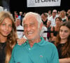 Exclusif - Jean-Paul Belmondo et sa fille Stella - Gala de boxe "No Limit Episode IX" organisé par B. Asloum (ancien champion du monde de boxe) en plein air au théâtre Tivol au Cannet le 18 juillet 2019. © Bruno Bebert/Bestimage