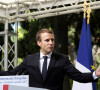 Emmanuel Macron - Allocution du président de la République française lors d'une réception offerte par la France en l'honneur de la communauté française, suivie d un déjeuner avec des personnalités culturelles, à l'Ecole Française d'Athènes. Le 8 septembre 2017