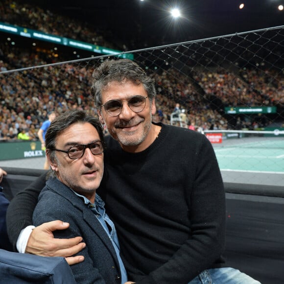 Yvan Attal et Pascal Elbé - Finale du tournoi Rolex Paris Masters à Paris, le 3 novembre 2019. © Veeren - Perusseau / Bestimage