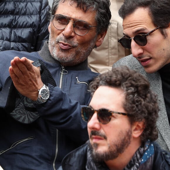 Pascal Elbé, Guillaume Galienne - Tribunes des internationaux de France de tennis de Roland-Garros à Paris, le 7 juin 2019. © Cyril Moreau/Bestimage